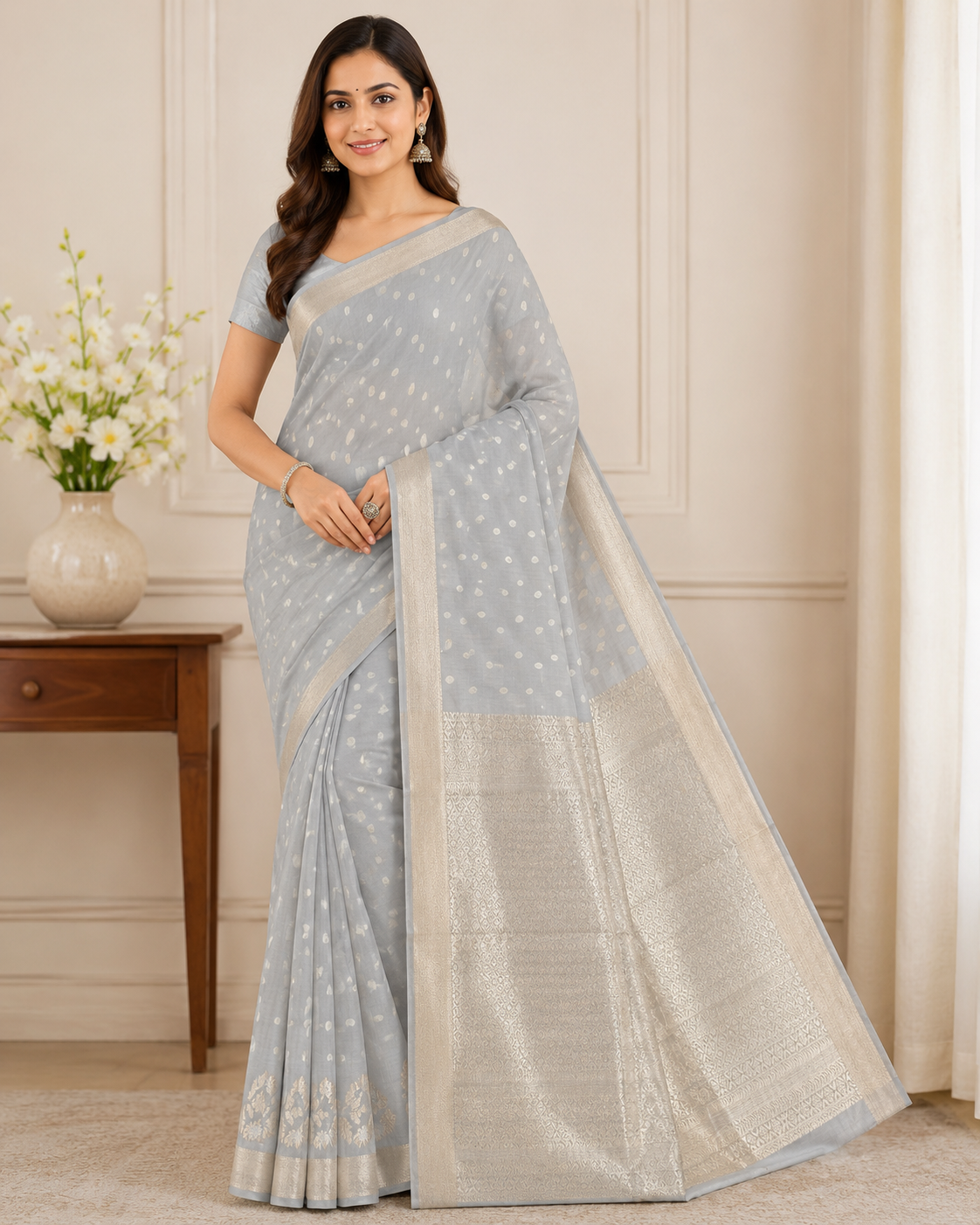 tussar silk saree