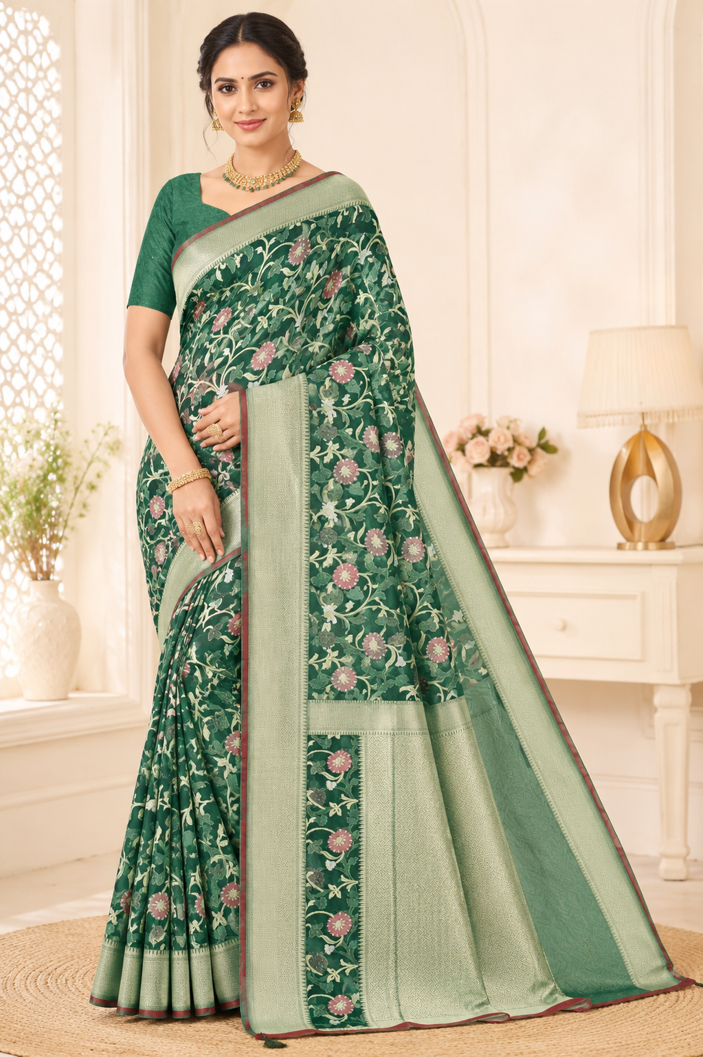 organza saree