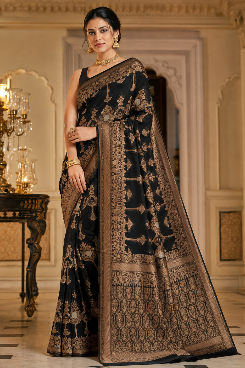 cotton tussar saree