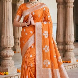 semi tussar silk saree