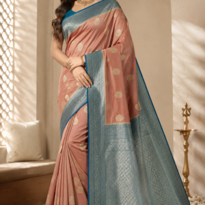 elegant khadi georgette saree with rich zari woven pallu
